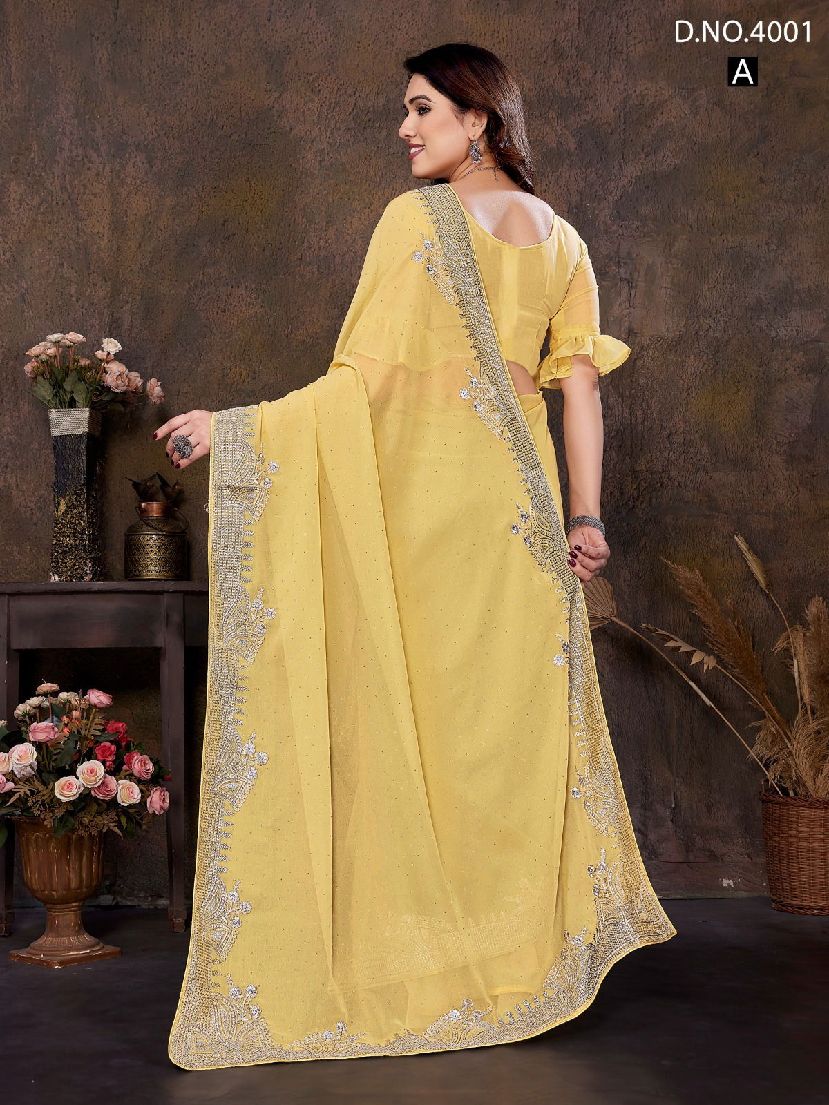 Jayshree 4001 A To D Georgette Occasion Wear Saree Wholesale In India